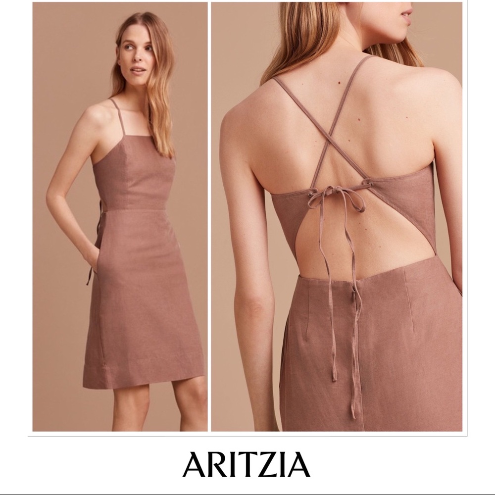 FIRM🔥NEW Aritzia Wilfred Aveline Dress in silver
